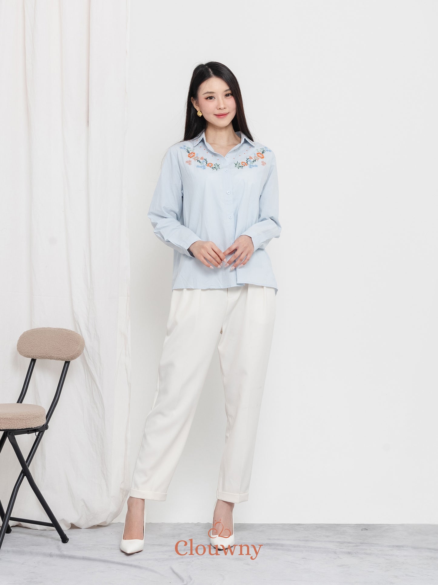 Daria Cotton Shirt - Blue