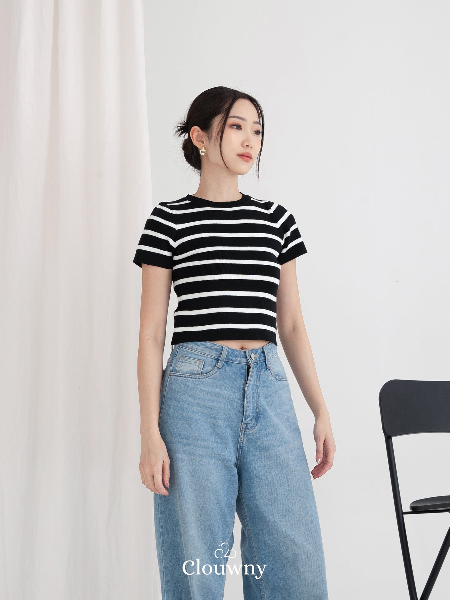 Medley Stripes Top - Black