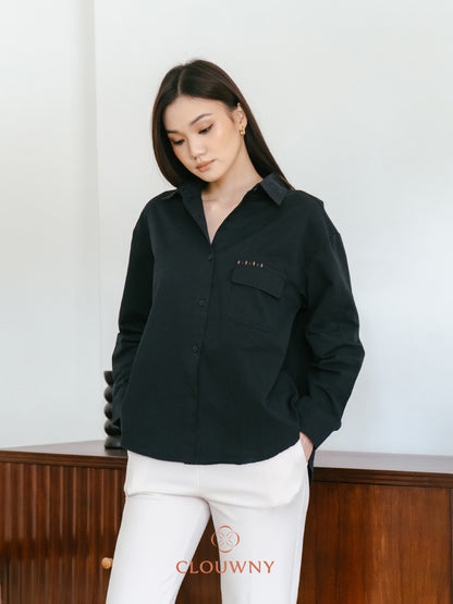 Travis Pocket Shirt - Black