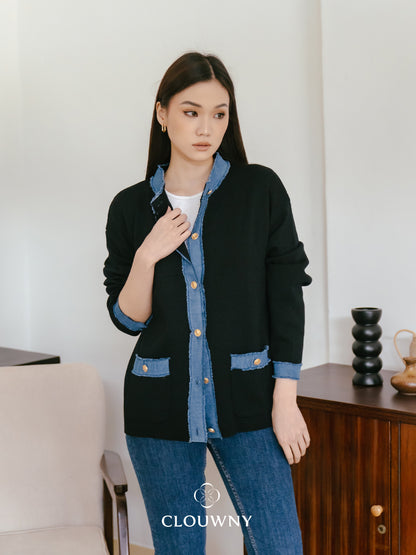 Bira Button Cardigan - Black