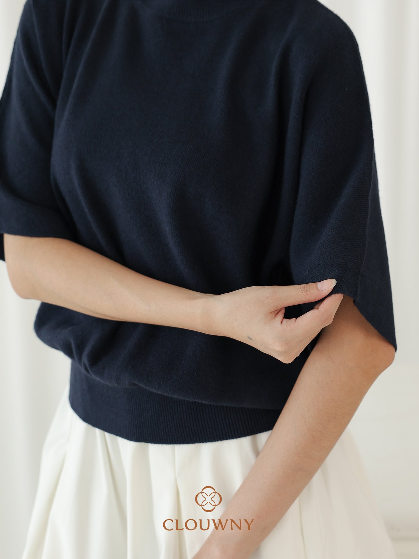 Castle Knit Top - Navy
