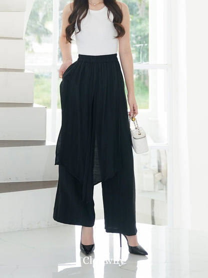Mia Layer Cullotes - Black