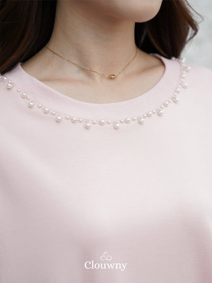 Megan Pearl Blouse - Pink