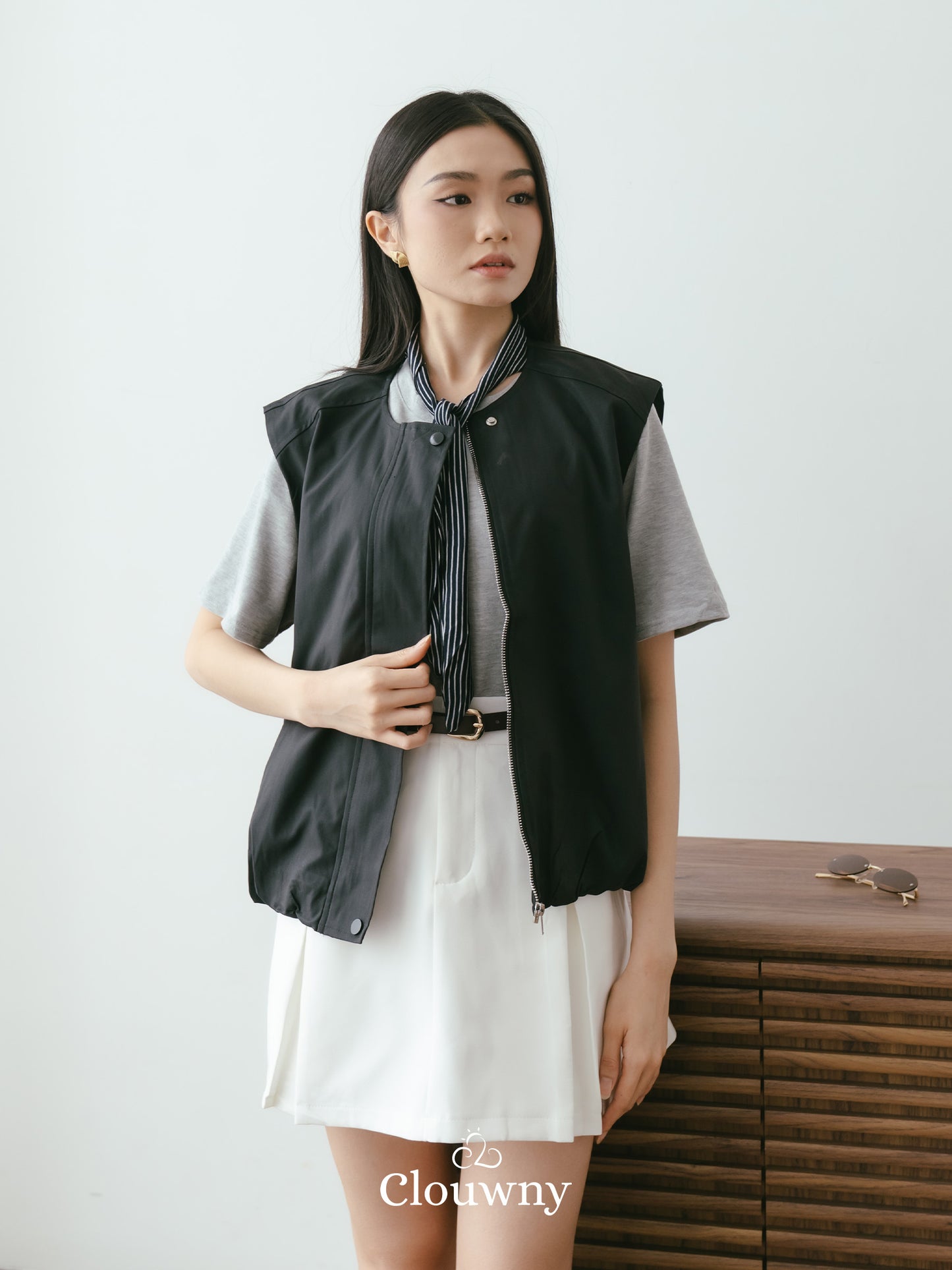 Sander Button Vest - Black