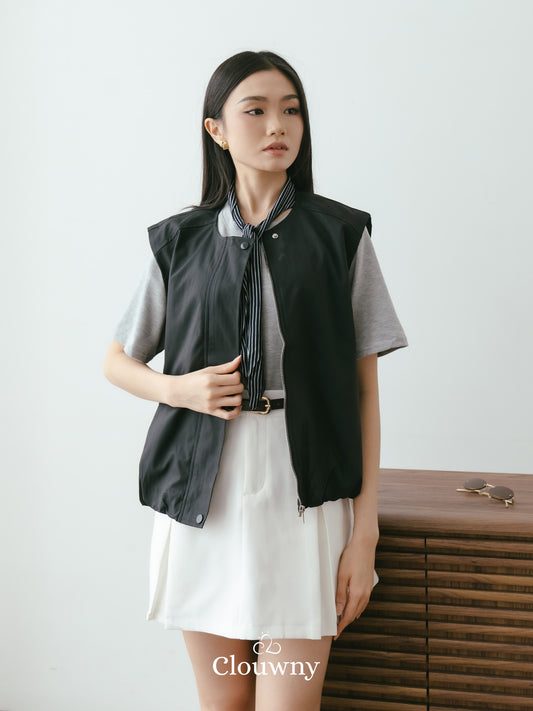 Sander Button Vest - Black