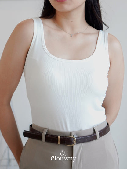 Essential Tanktop Bra Wide Strap - White