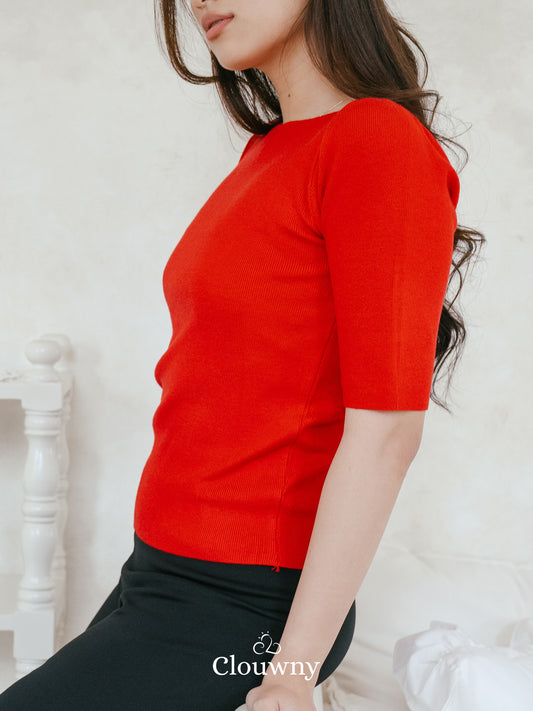 Remy Knit Top - Red