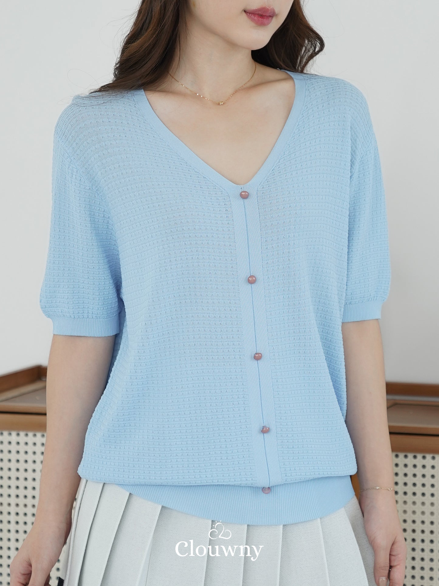 Vianey Knit Top - Blue