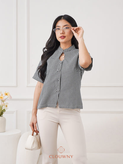 Dinar Button Top - Black