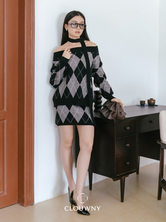 Losa Sabrina Knit Set - Black
