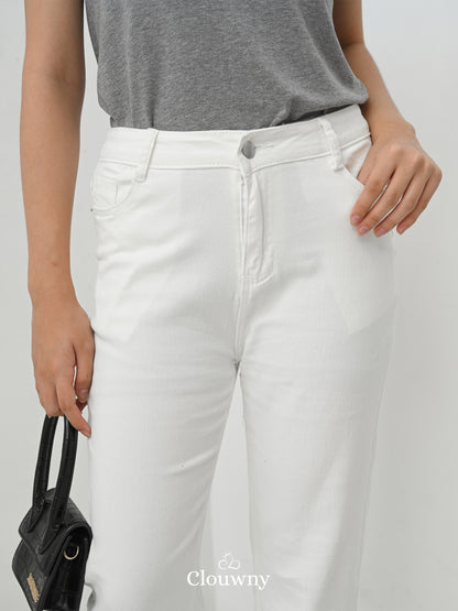 Soira Denim Pants - White