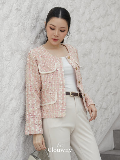 Geya Tweed Blazer - Pink