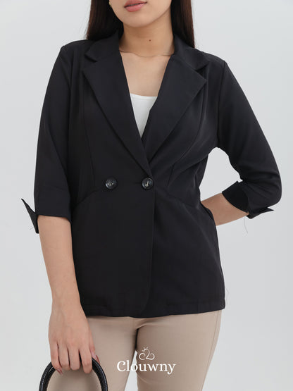 Jack Button Blazer - Black