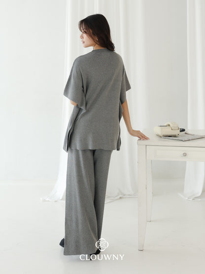 Joel Batwing Knit Set - Grey