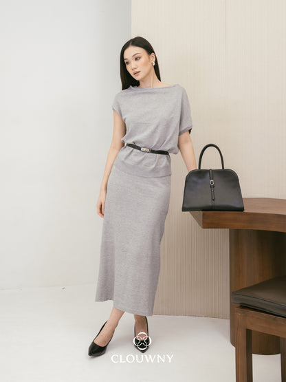 Jerica Loose Knit Set - Grey