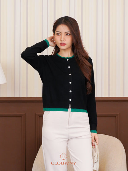 Clement Button Cardgian - Black