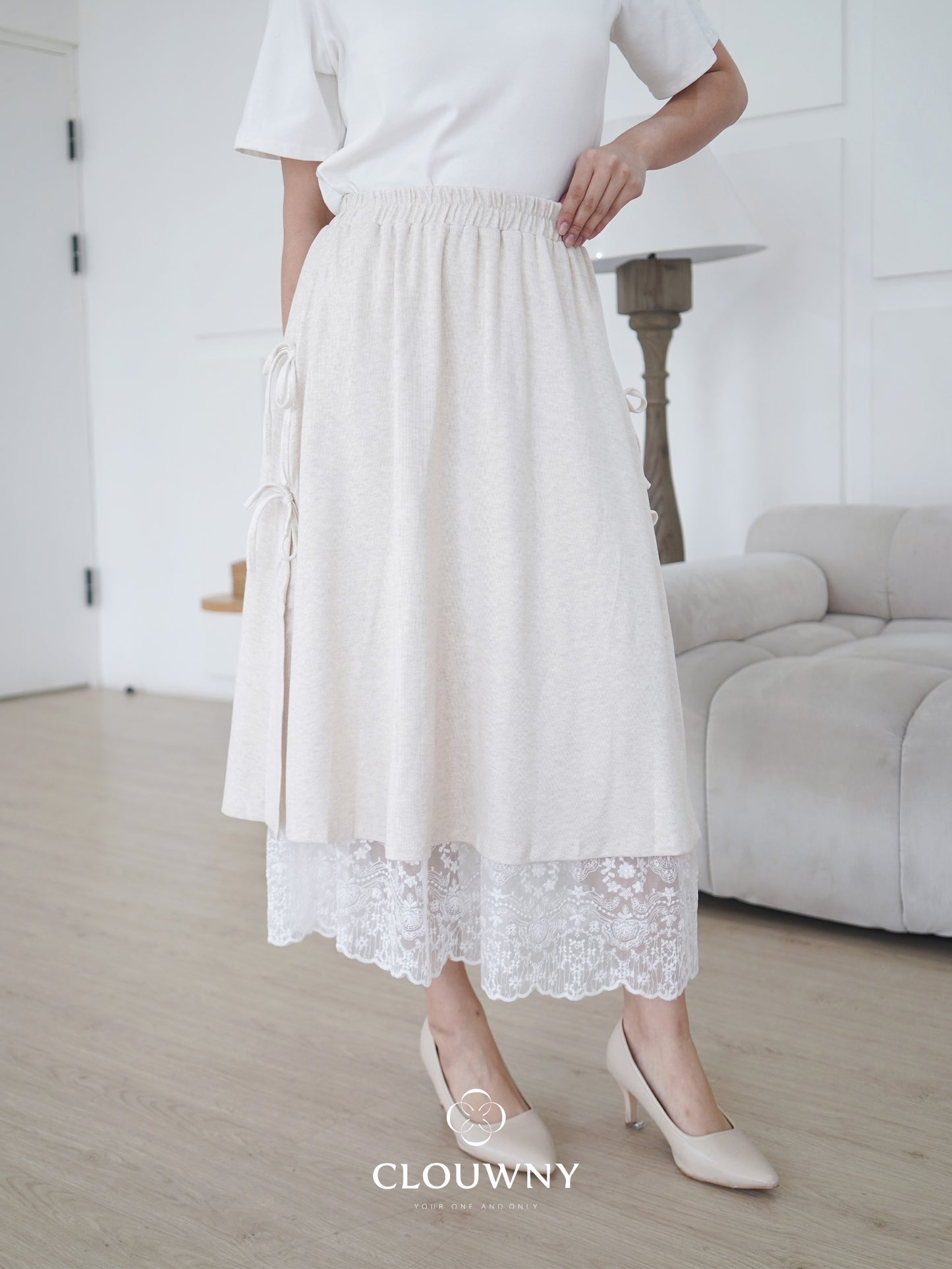 Jona Midi Skirt - Cream