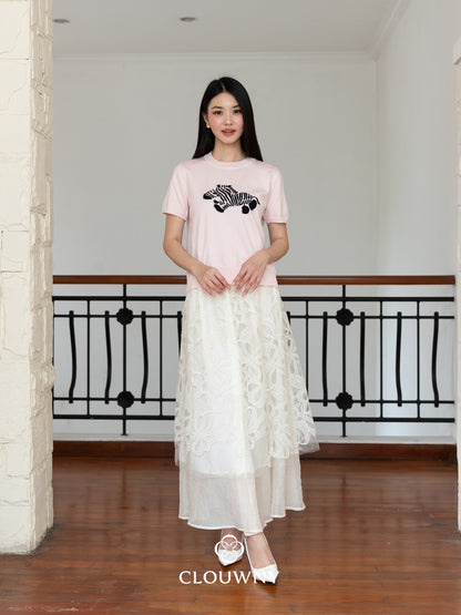 Vera Lace Skirt - Cream