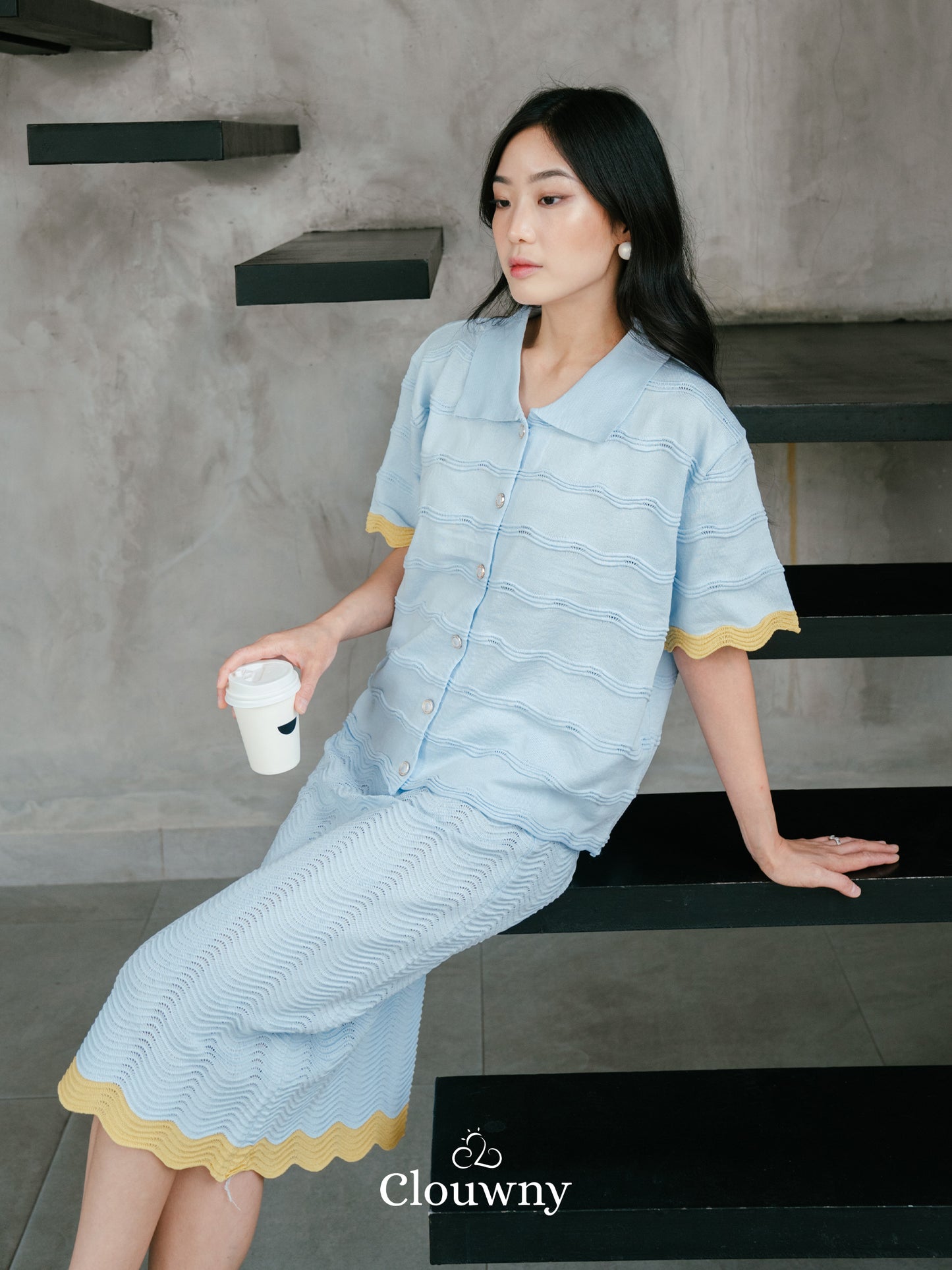 Cloud Knit Set - Blue