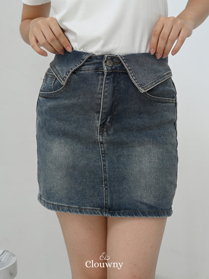 Rin Flip Waist Skort - Dark Blue