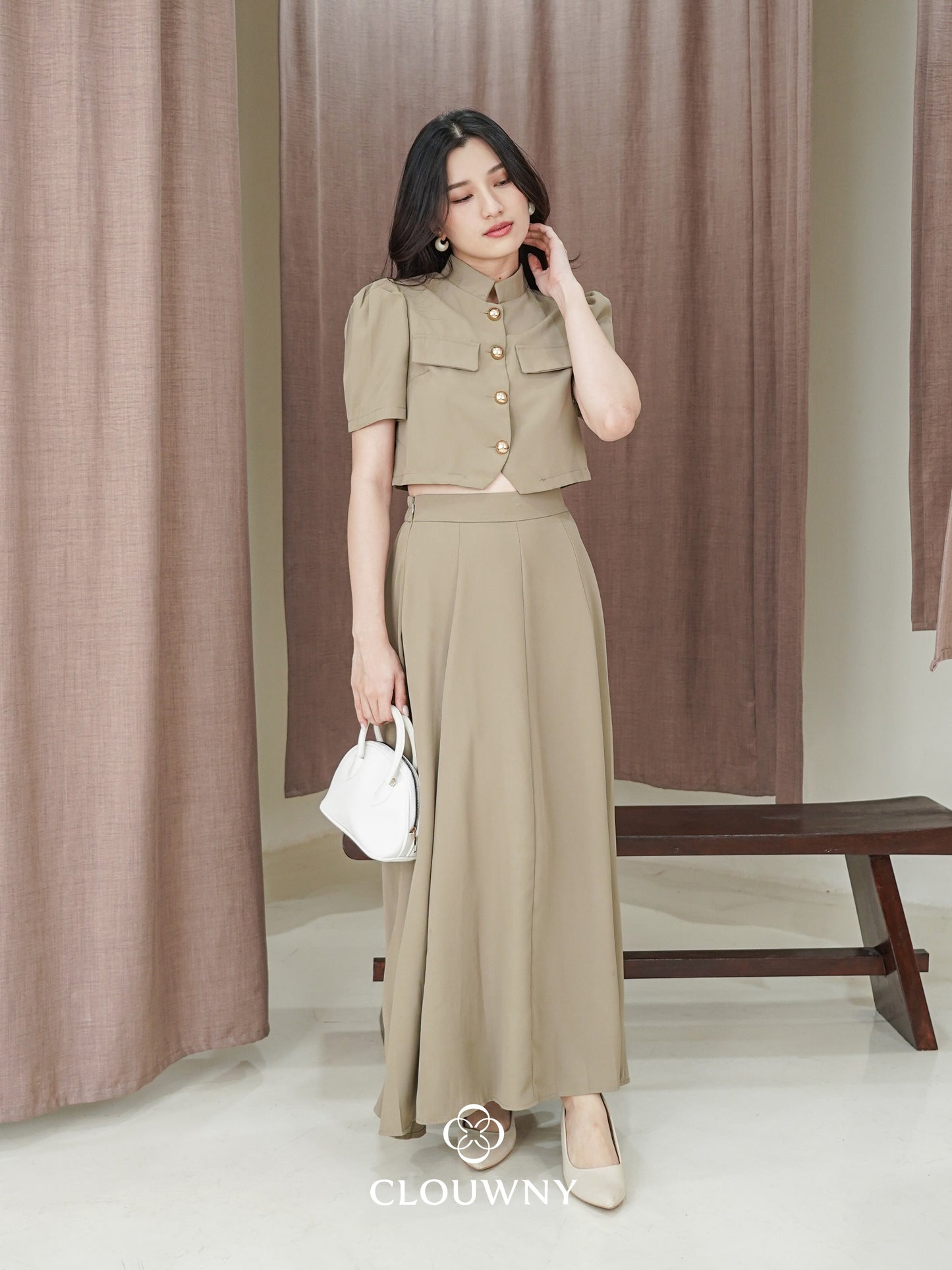Damas Button Set - Khaki