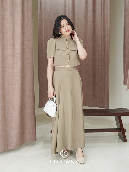 Damas Button Set - Khaki