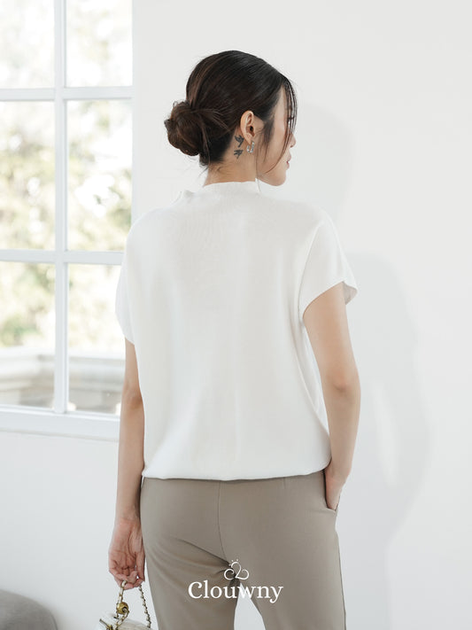 Semi Turtle Top - White