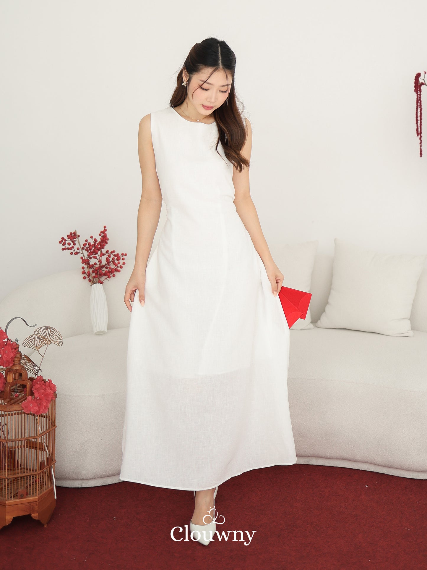 Barla Loose Dress - White