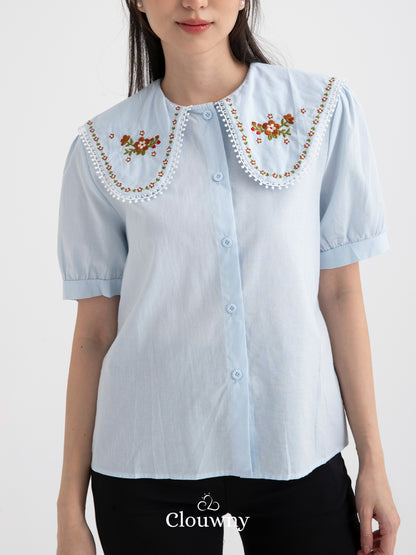 Frank Collar Shirt - Blue