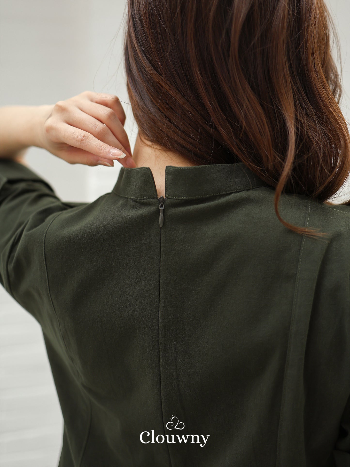 Mayi Loose Vneck Dress - Green