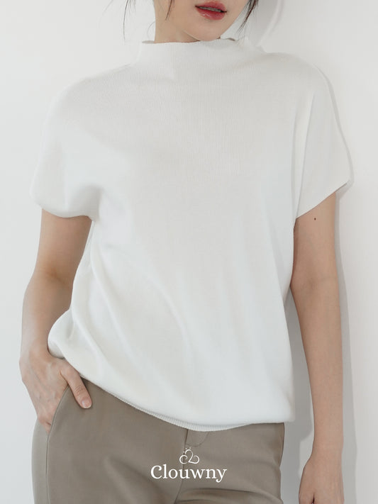 Semi Turtle Top - White
