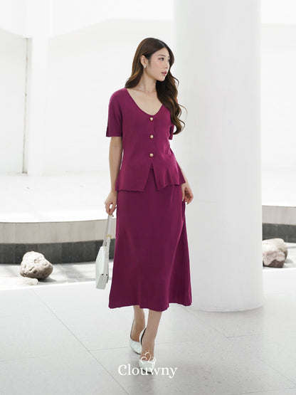 Isabel Knit Set - Magenta
