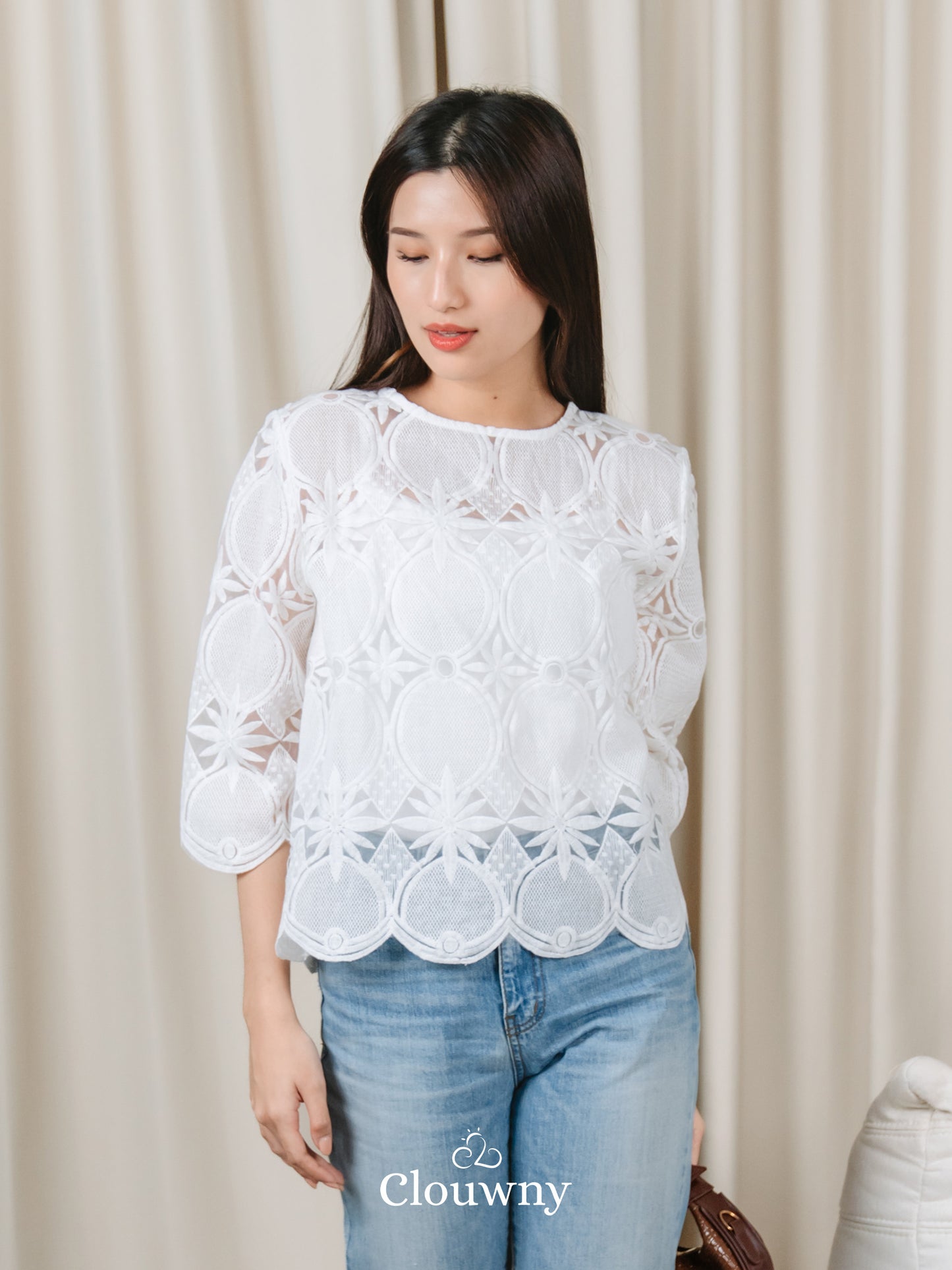 Rosini Lace Blouse - White