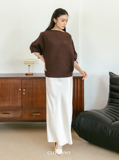 Briela Long Skirt - Ivory Cream