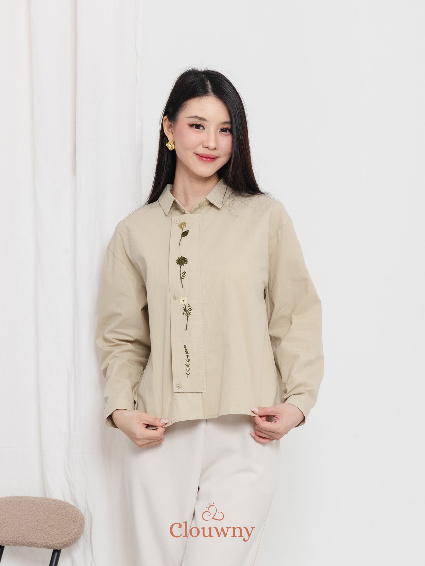 Autumn Cotton Shirt - Tea