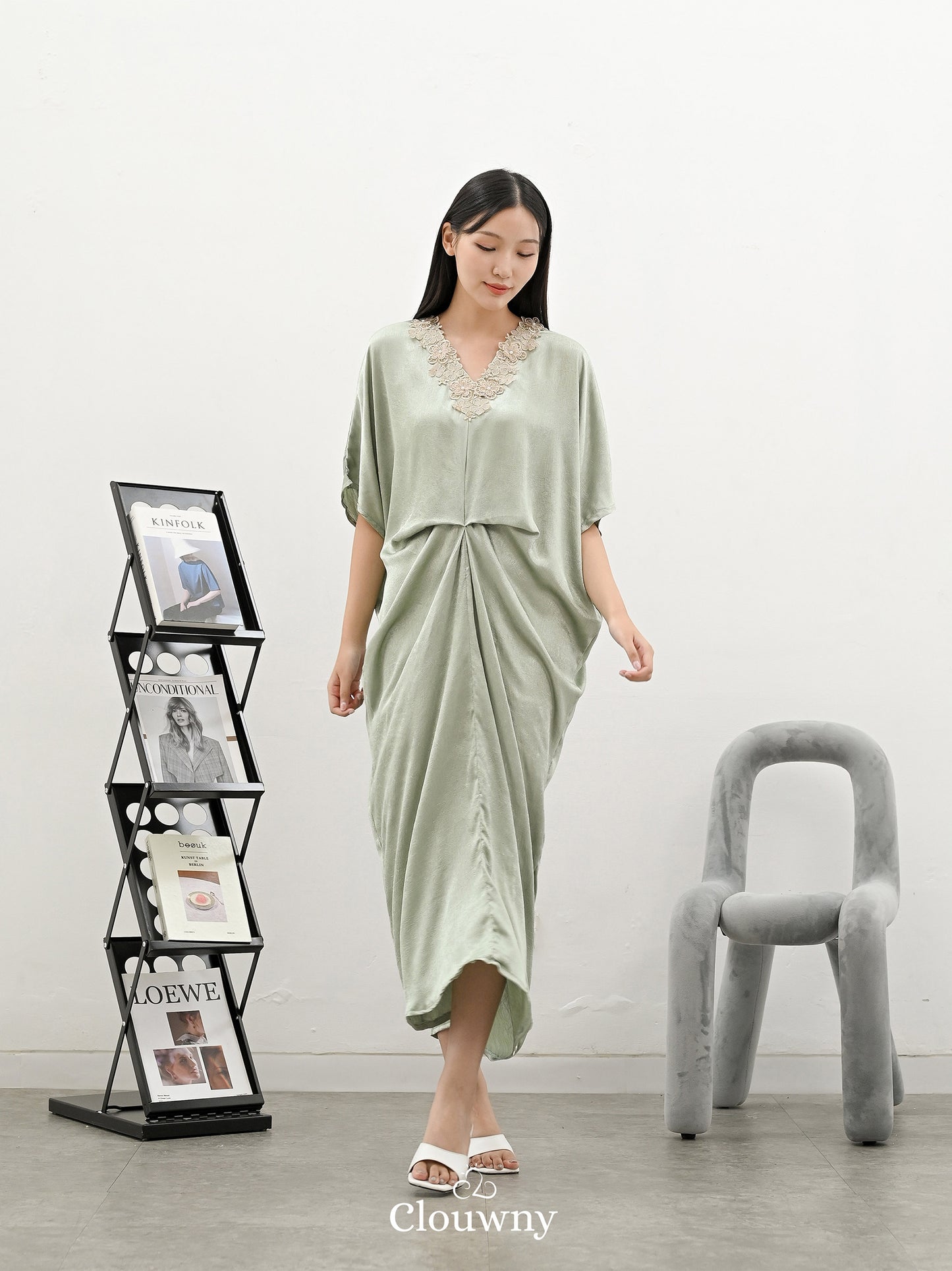 Neba Kaftan Dress - Green