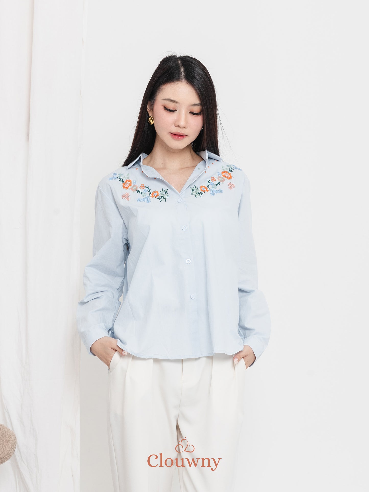 Daria Cotton Shirt - Blue
