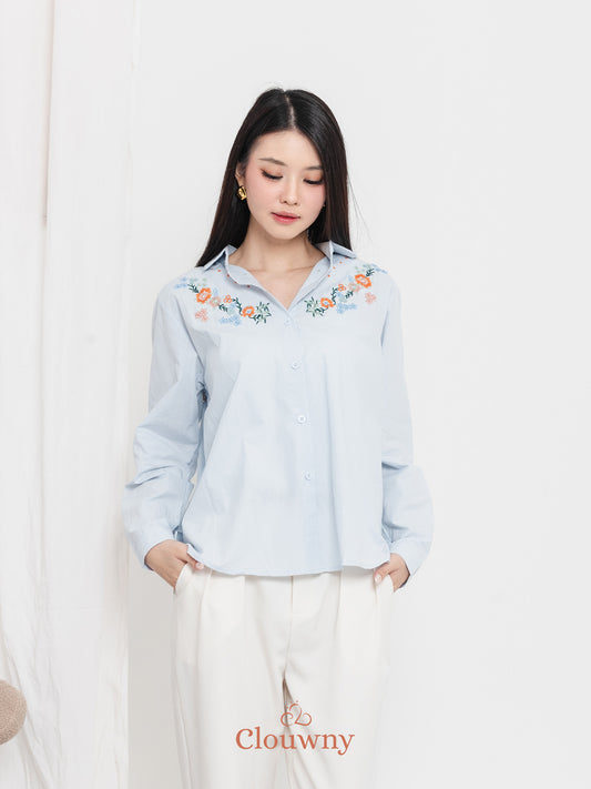 Daria Cotton Shirt - Blue