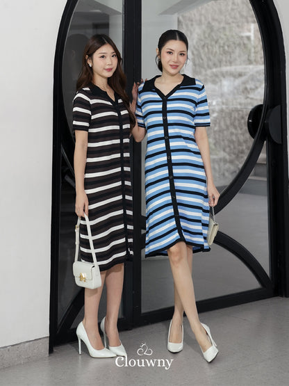 Butter Stripes Dress - Blue
