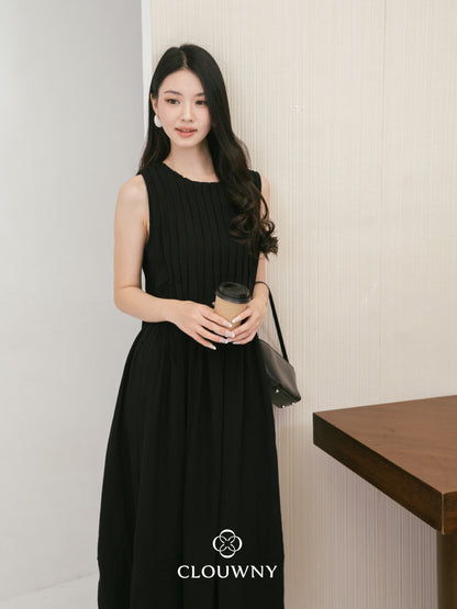 Siena Linen Maxi Dress - Black