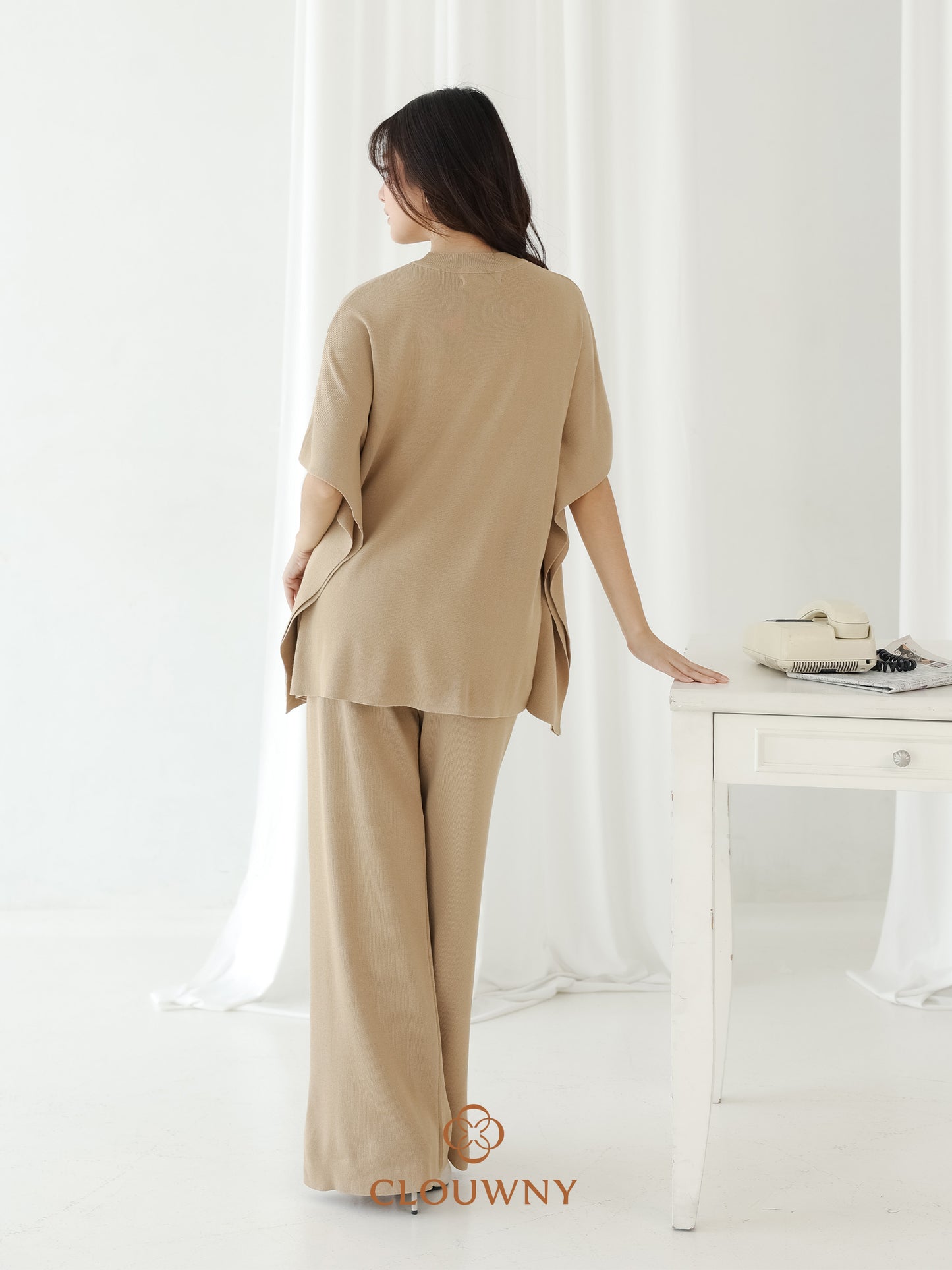 Joel Batwing Knit Set - Khaki