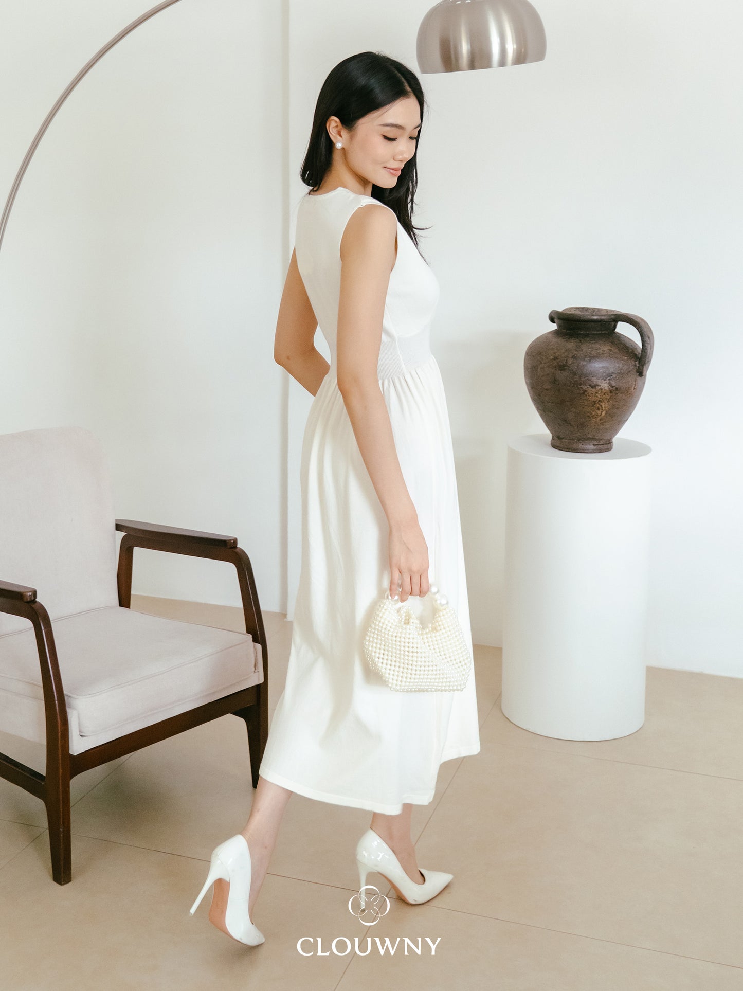 East Rubber Dress - Broken White