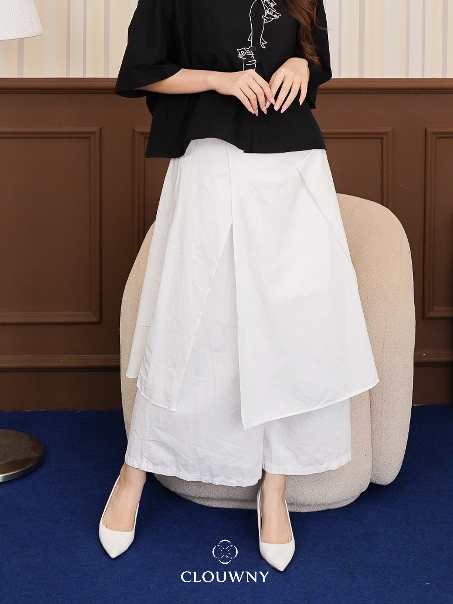 Naoki Layer Pants - White