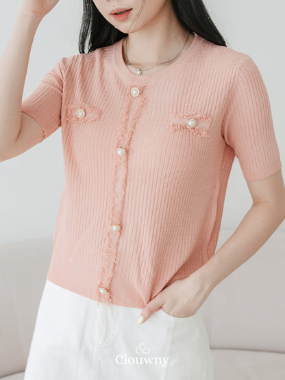 Briana Knit Top - Pink