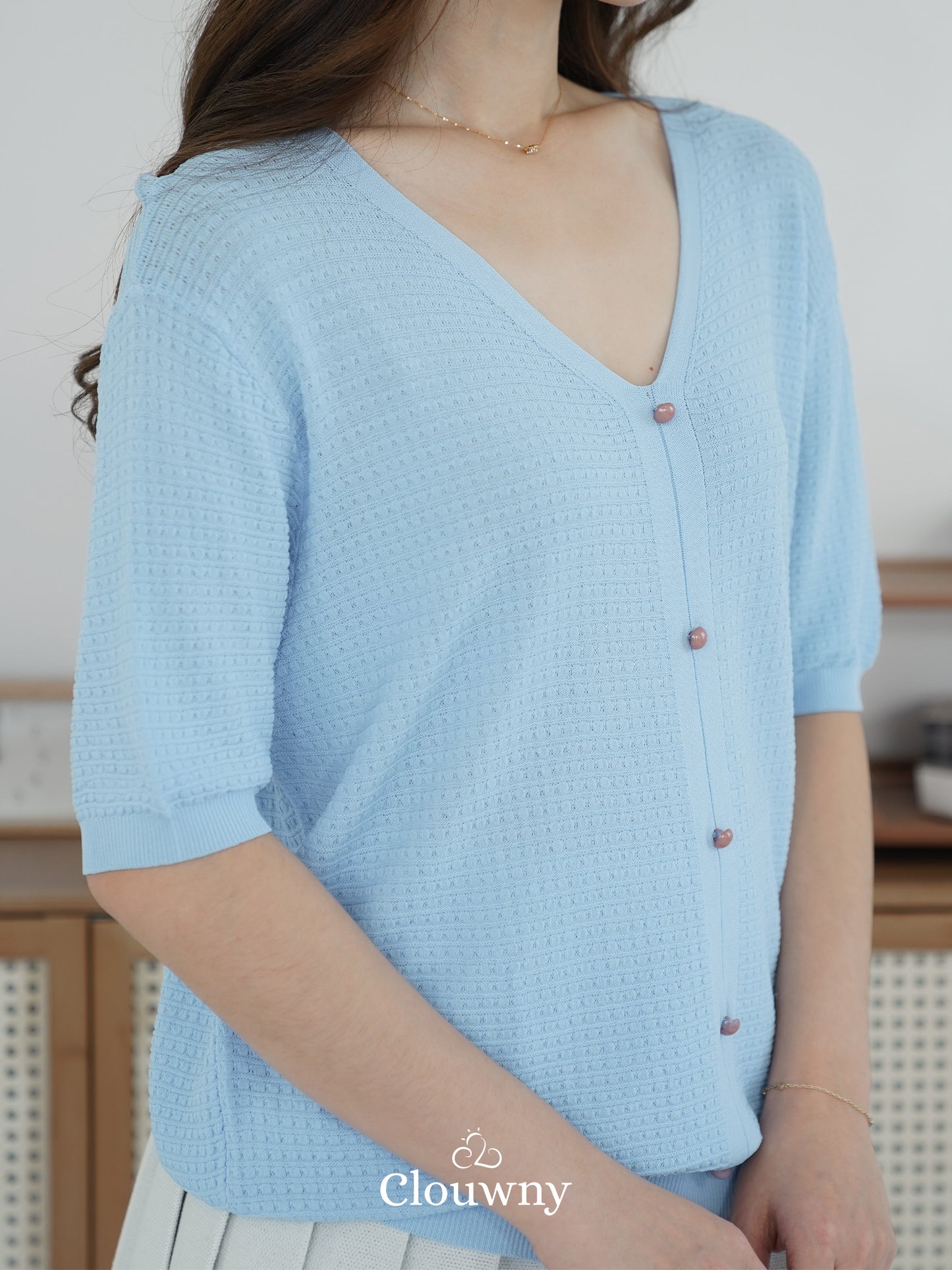 Vianey Knit Top - Blue