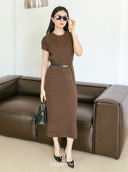 Dune Knit Dress - Coffee