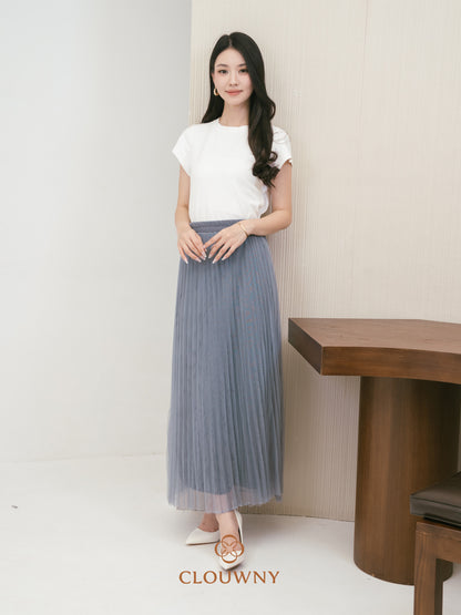 Onyva Tutu Pleats Skirt - Dark Grey