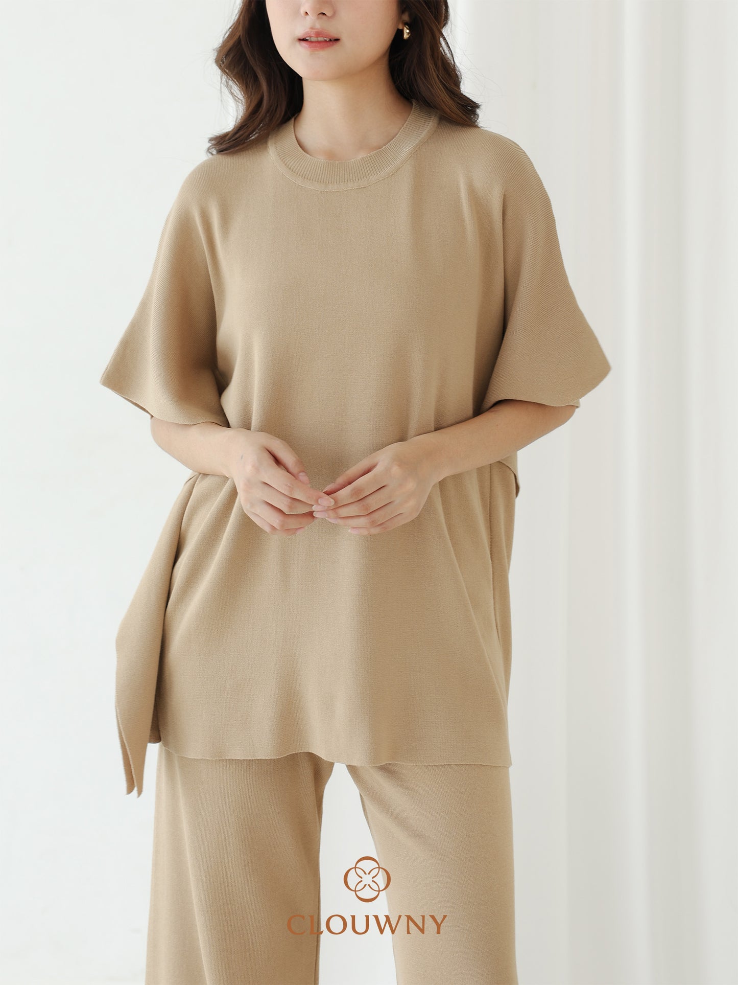 Joel Batwing Knit Set - Khaki
