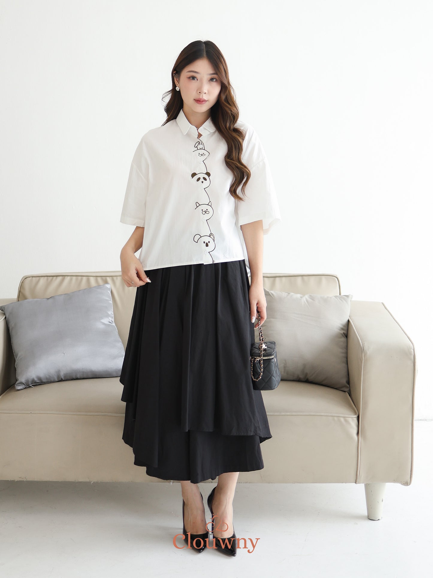 Friends Cotton Shirt - White