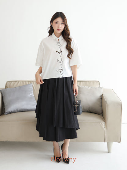 Friends Cotton Shirt - White